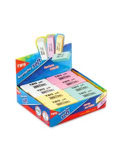 BORRACHA SOFT CORES SORTIDAS - 659497 - CX 24 - TRIS