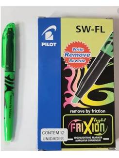 MARCA TEXTO FRIXION LIGHT SW-FL - VERDE - CX 12 - PILOT