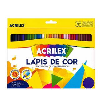 LAPIS DE COR HEXAGONAL 36 CORES - C/36 - PCT 4 - ACRILEX