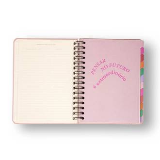 PLANNER PERMANENTE ESPIRAL A5 / MELISSA PINK BLOOMY - UN - CICERO