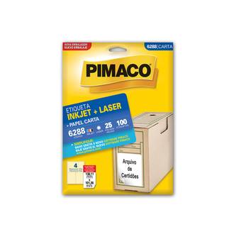 ETIQ INKJET/LASER CARTA 25FL - 6288 - 138X106 - UN - PIMACO