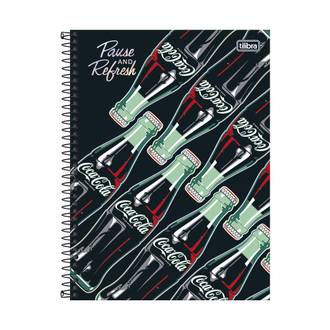 CADERNO UNIV CAPA DURA 1X1 80FLS - COCA-COLA - PCT 4 - TILIBRA