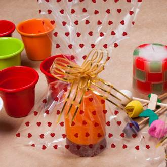 SACO TRANSPARENTE AMOR VERMELHO C/50 - 15X29 - UN - GALA