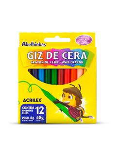 GIZ DE CERA 12 CORES - 09012 - UN - ACRILEX