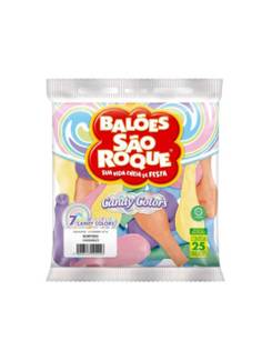 BALAO 7 CANDY COLORS C/25 - SORTIDO - UN - SAO ROQUE
