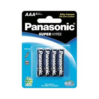 PILHA COMUM SUPER HYPER AAA C/4 - R03UAL/4B - UN - PANASONIC