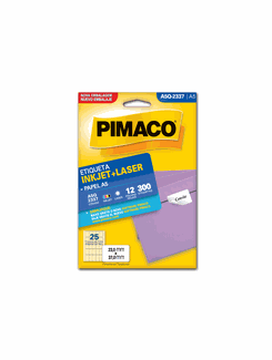 ETIQUETA INKJET/LASER A5 12FL - A5Q-2337 - 23X37 - UN - PIMACO