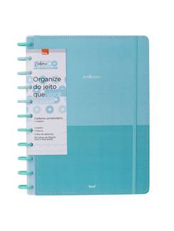 CADERNO UNIV DISCO CD1015 - TURQUESA RESILIENCE - UN - BRW