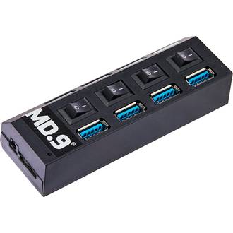 HUB 4 PORTAS USB 3.0 C/ INTERRUPTOR - 7873 - UN - MD9