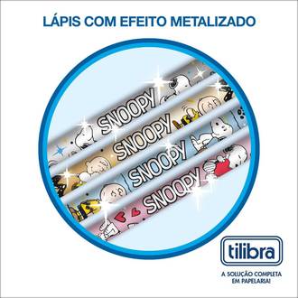 LAPIS PRETO N2 SNOOPY C/BORRACHA - 390755 - CX 72 - TILIBRA