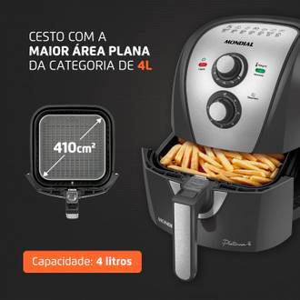 FRITADEIRA AIR FRYER 4L AFN-40-PI 127V - GRAFITE/ INOX - UN - MONDIAL