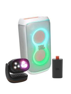 CAIXA DE SOM CLUB120 (9166) + BATERIA 200 + PARTYLIGTH BEAM - BRANCO - UN - JBL