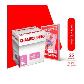 PAPEL CHAMEQUINHO  75G 100FLS - ROSA - CX 25 - CHAMEX