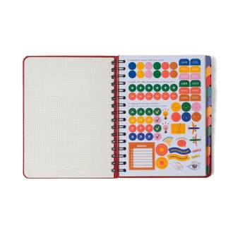 PLANNER PERMANENTE ESPIRAL A5 / JARDIM OFF WHITE - UN - CICERO
