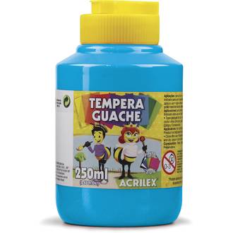 TINTA GUACHE 250ML  - AZUL CELESTE - UN - ACRILEX