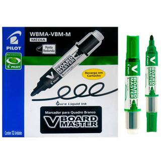 MARCADOR PINCEL QUADRO BRANCO WBMA - VERDE - CX 12 - PILOT