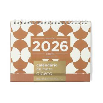 CALENDARIO ANUAL BOSSA NOVA 20X15 - CARAMELO - UN - CICERO