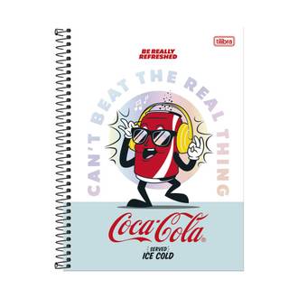 CADERNO UNIV CAPA DURA 1X1 80FLS - COCA-COLA - PCT 4 - TILIBRA