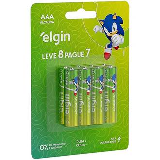 PILHA ALCALINA PALITO AAA C/8 - 82344 - UN - ELGIN
