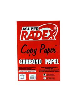 PAPEL CARBONO A4 100FLS - PRETO - UN - RADEX