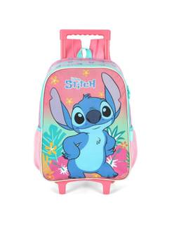 MOCHILA C/RODAS STITCH IC42382SC - INFANTIL - ROSA - UN - LUXCEL