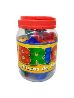 BRICKS BLOCOS DE MONTAR POTE 4747 - 56 PCS - UN - PAIS E FILHOS