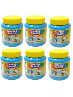 TINTA GUACHE 250ML  - AZUL CELESTE - CX 06 - ACRILEX