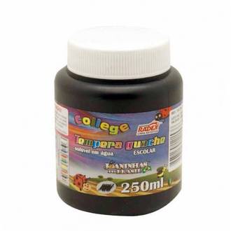 TINTA GUACHE 250ML  - PRETO - UN - RADEX