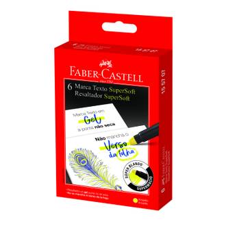 MARCA TEXTO SUPER GEL  - AMARELO - CX 06 - FABER