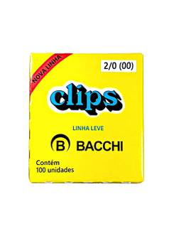 CLIPS GALVANIZADO N.2/0 C/100 - PCT 25 - BACCHI