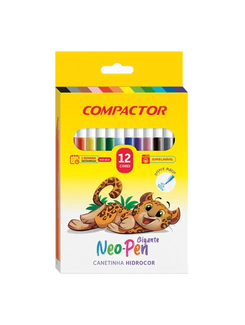 CANETA HIDROGRAFICA NEO PEN C/12 CORES - UN - COMPACTOR