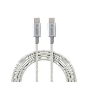 CABO USB C - USB C NYLON 1,5M - 60W - EUCC 15NB - BRANCO - UN - INTELBRAS