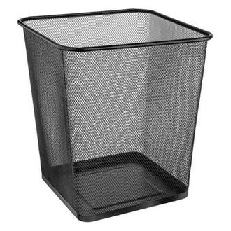 CESTO METAL QUADRADO 16,5L - OR98410 - PRETO - UN - ORDENE