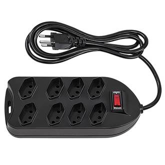 FILTRO DE LINHA 8 TOMADAS 10A 2P+T 1,5M - EPE1008+ - PRETO - UN - INTELBRAS