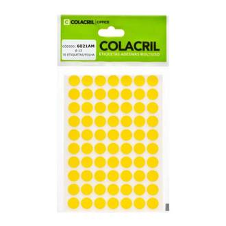 ETIQUETAS P/IDENTIFICACAO 13MM - C/420 - 6021AM - UN - COLACRIL
