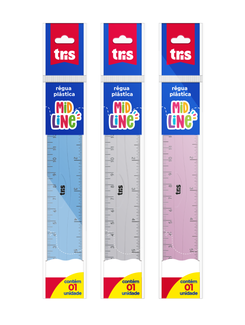 REGUA PLASTICA 15CM MIDLINE - 909848 - UN - TRIS