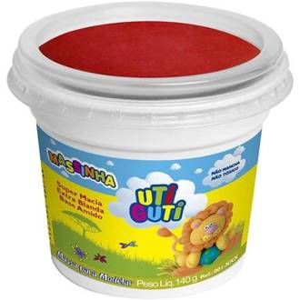 MASSA P/MODELAR SOFT 140G  - VERMELHO - UN - UTI GUTI