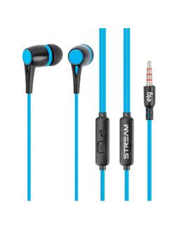 FONE INTRA C/MICROFONE STR05BK - PRETO/AZUL - UN - ELG