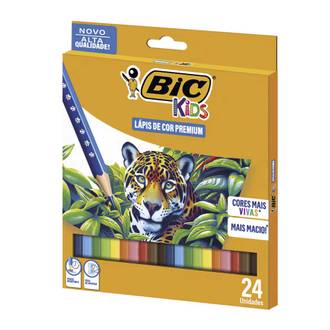 LAPIS DE COR KIDS PREMIUM MADEIRA - C/24 - UN - BIC