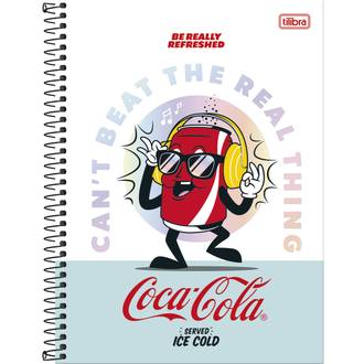 CADERNO UNIV CAPA DURA 10X1 160FLS - COCA-COLA - UN - TILIBRA