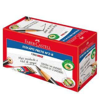 LAPIS PRETO N2 MAX REDONDO C/BORRACHA - 1205 - CX 144 - FABER