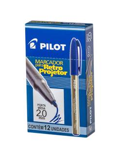 MARCADOR PARA RETRO-PROJETOR 2.0MM - AZUL - CX 12 - PILOT
