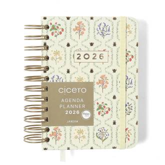 AGENDA ESPIRAL JARDIM 11,5X16 - PLANNER OFF WHITE - UN - CICERO