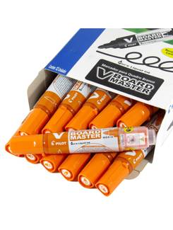 MARCADOR PINCEL QUADRO BRANCO WBMA - LARANJA - CX 12 - PILOT