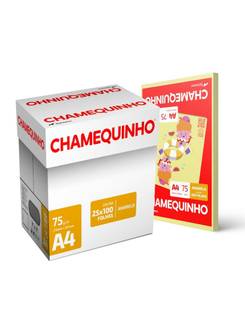 PAPEL CHAMEQUINHO  75G 100FLS - AMARELO - CX 25 - CHAMEX