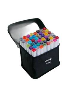 CANETA MARCADOR P/ COLORIR 48 CORES - PONTA DUPLA - 10630 - UN - LEO ARTE