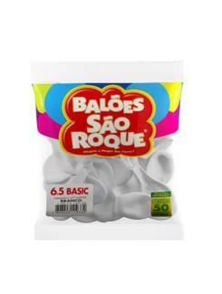 BALAO 6,5 LISO BASIC C/50 - BRANCO - UN - SAO ROQUE