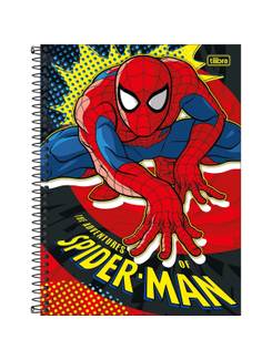 CADERNO UNIV CAPA DURA 1X1 80FLS - 367001 - SPIDER MAN - UN - TILIBRA
