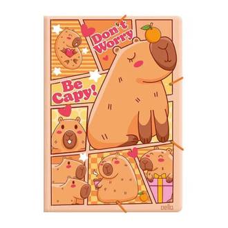 PASTA ELASTICO PLASTICA A4/BE CAPY - 0272100030 - LARANJA - UN - DELLO