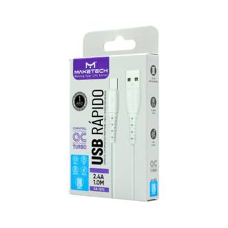 CABO USB - USB C 1M - 2.4 CA-127C - BRANCO - UN - MAKETECH